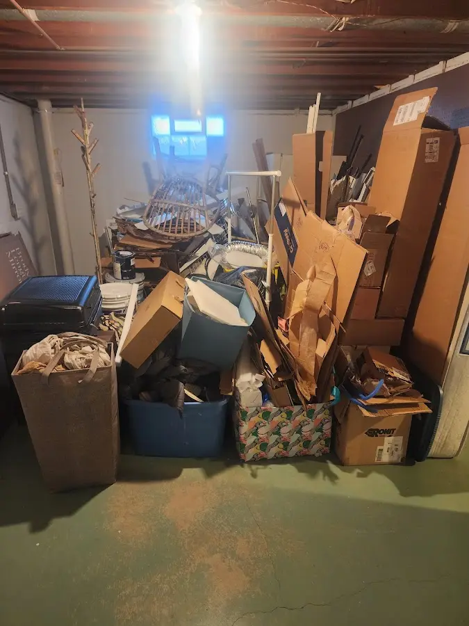 Roll-off dumpster container at job site for 4 Yard Dumpster Rental in Orlovista